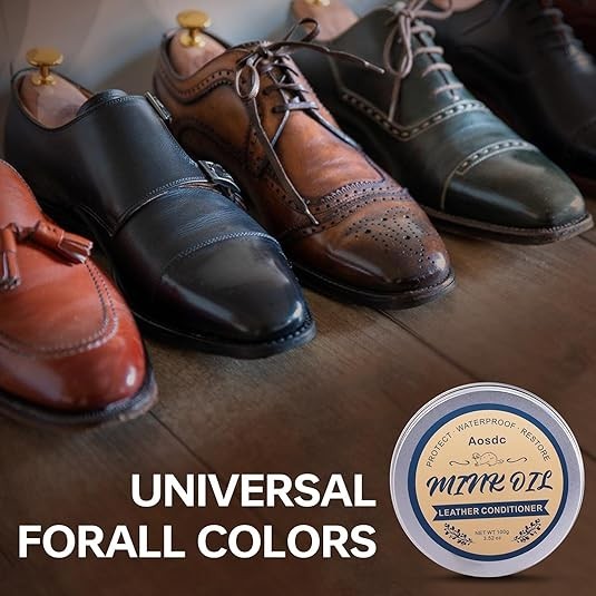 Mink Oil for Leather Boots, Leather Care for Shoes, Jackets, Baseball Gloves