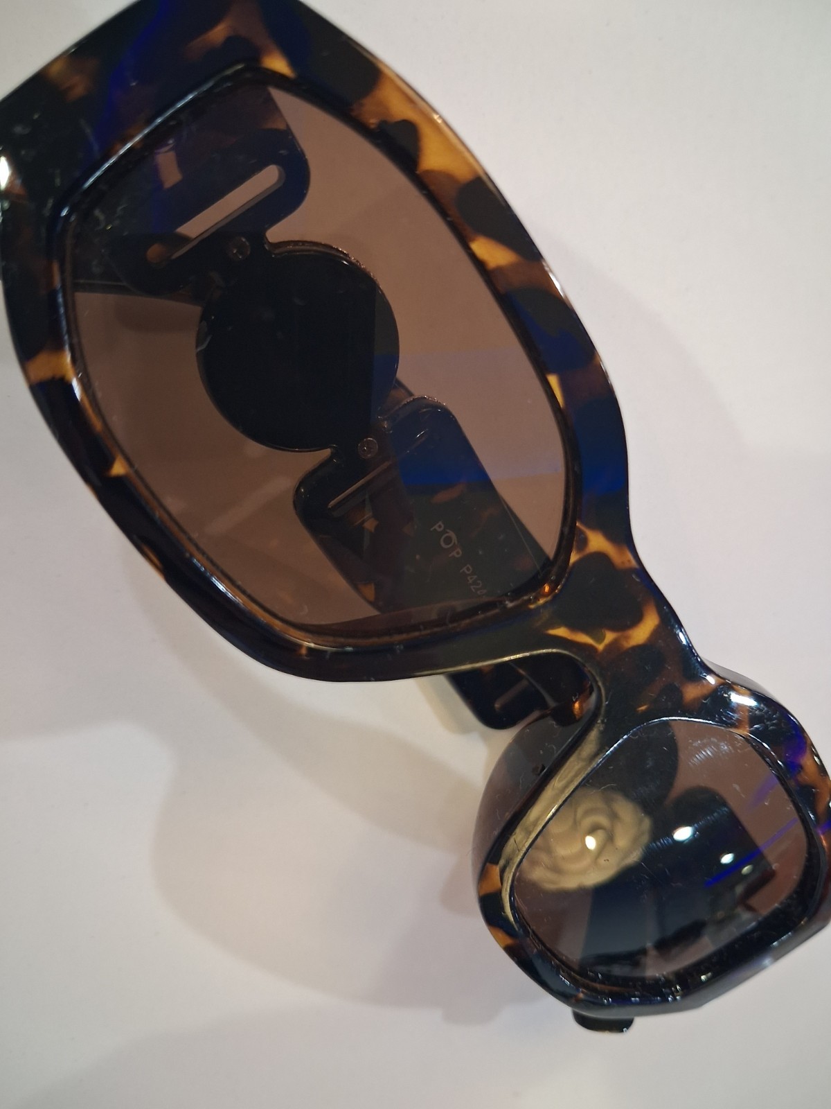 Women’s Tortoise Shell Rectangle Sunglasses Brown Tinted Lenses UV400 POP P4245