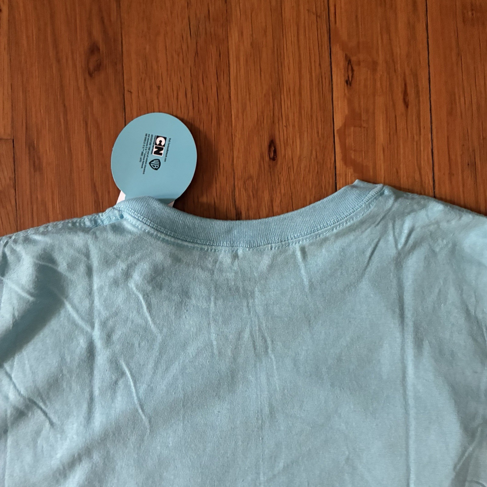 Adventure Time with Finn & Jake Men’s Blue Cartoon Graphic Tee T-Shirt Sz Large