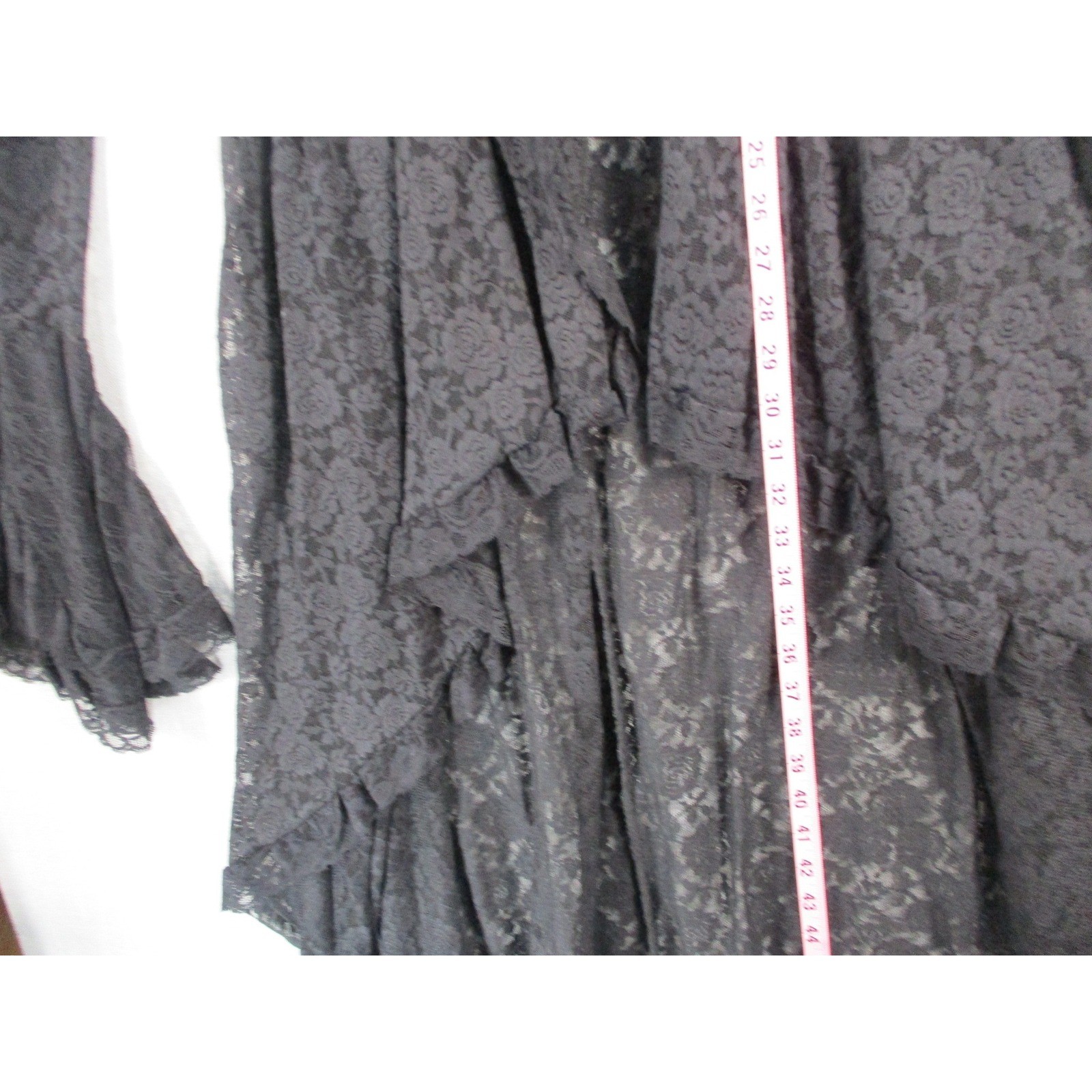 Gothic Black Lace High Low Dress Bell Sleeve Victorian Steampunk Dress Top