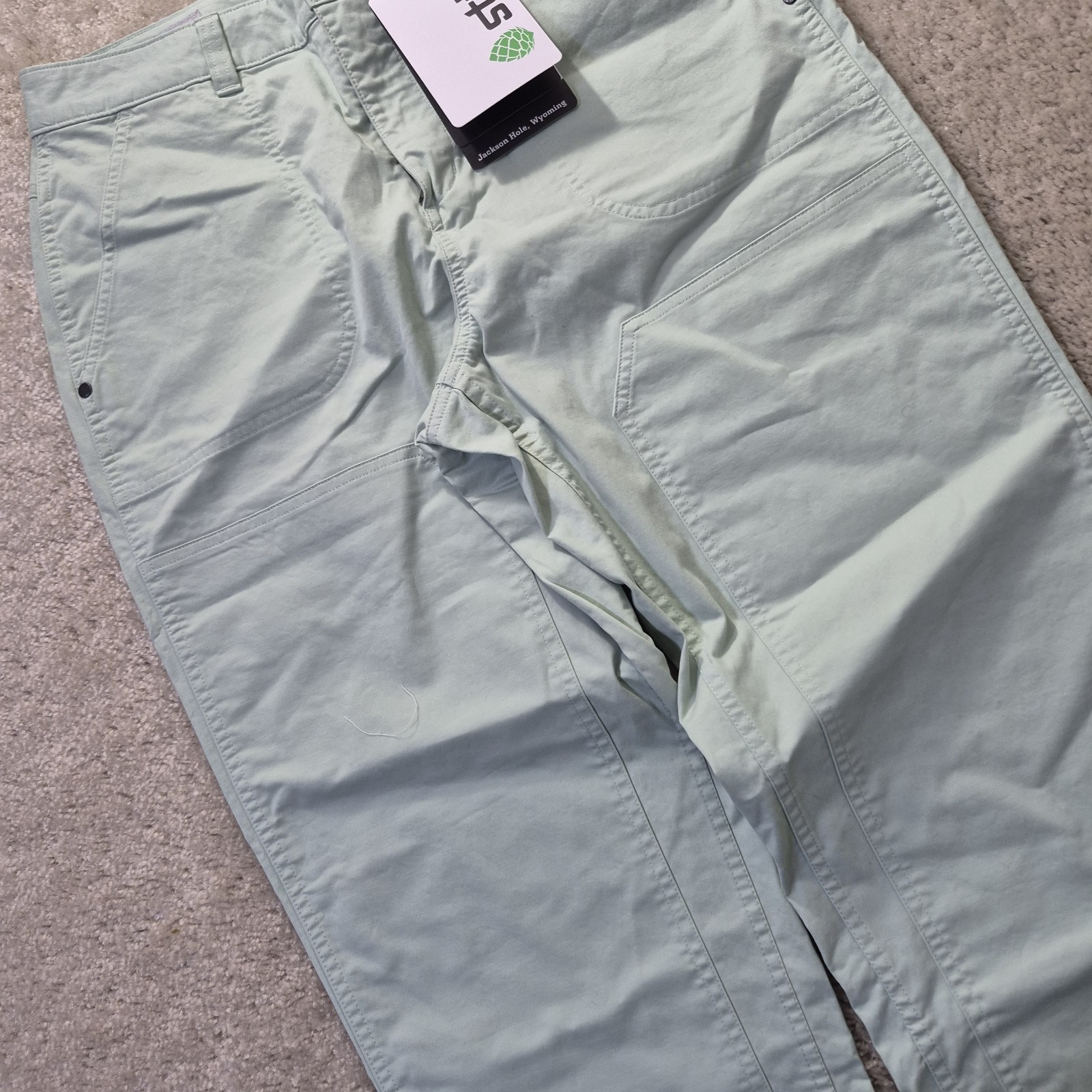 Stio Rivet Cord Twill Carpenter Pants Womens 10 Green Double Knee Outdoor