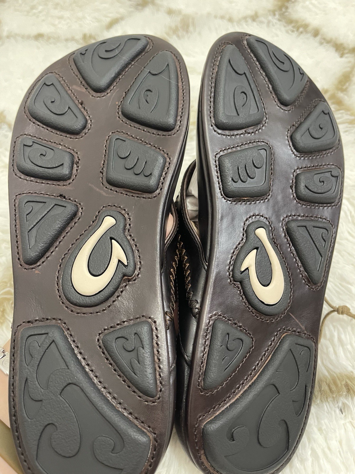 🧡*NIB* OluKai Men’s Size 10 Mea Ola Leather Beach Outdoor Sandals -Dark Java 🧡