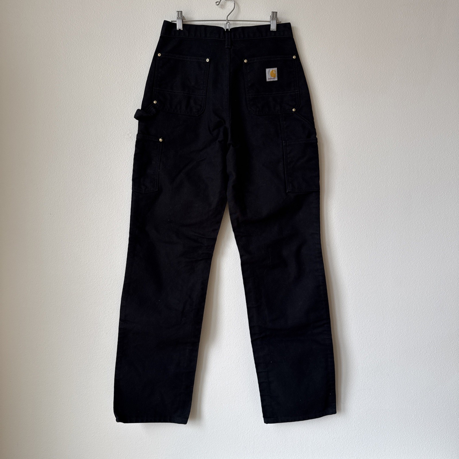 UNION MADE USA Carhartt B01 BLK Loose Fit Double Knee Duck Jean 30X34 Work Crisp