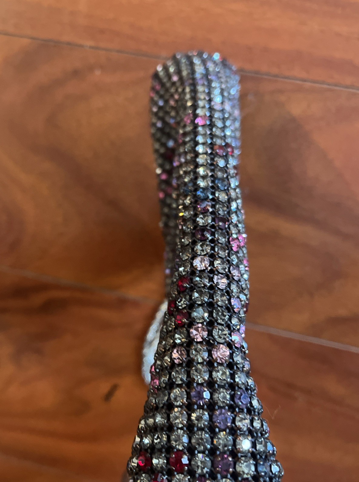 Beautiful Vintage Colorful Rhinestone clutch Made In West Germany READ