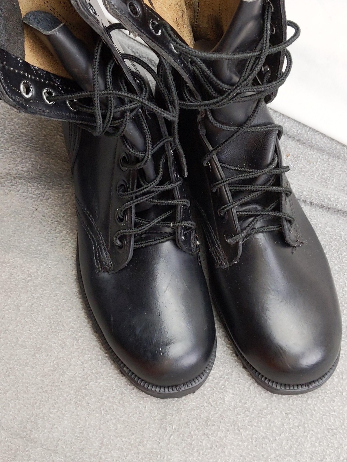 RO-Search Boots Womens Size 5.5 Black Leather Work Combat Mid Calf Lace Up