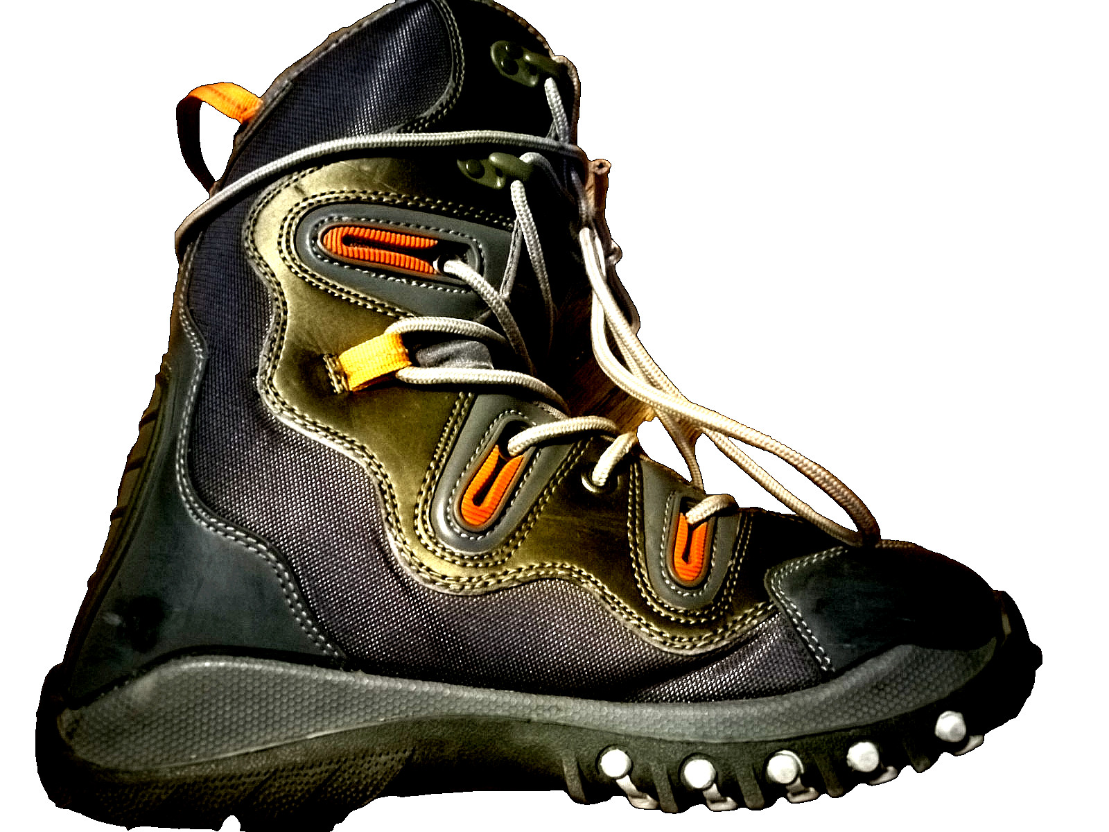 Men’s Zuma Snow Boots Size 10 Charcoal Grey Orange Trim Ties Lace up