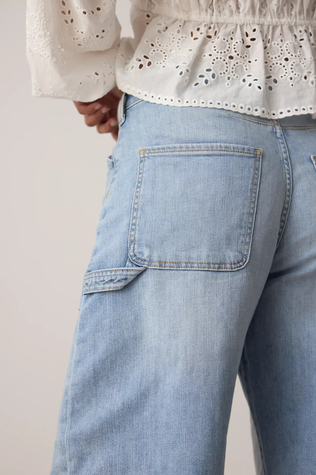 Anthropologie Kayden High Rise Carpenter Barrel Jeans by Pilcro