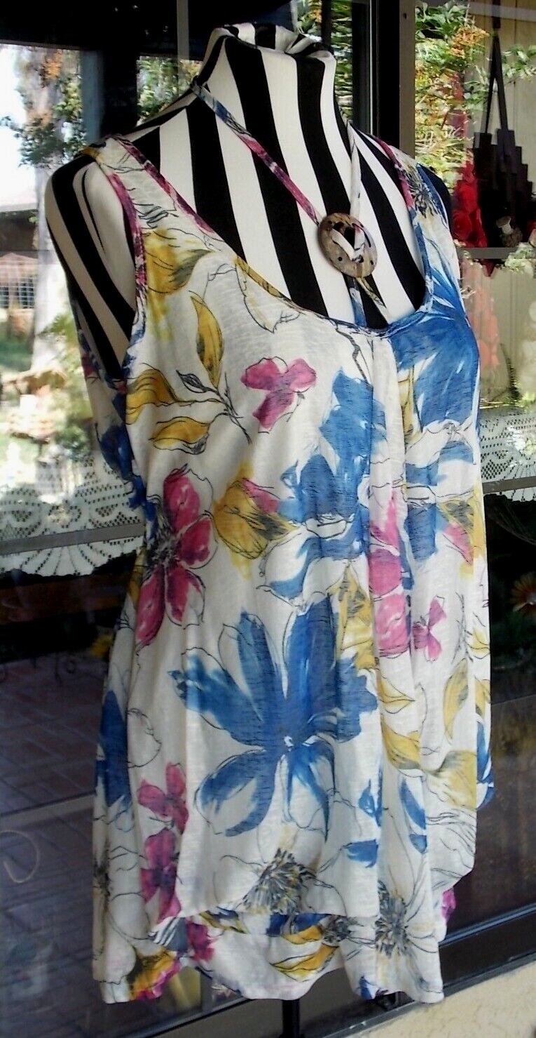 Pretty Angel Lined Beaded Halter Style Sleeveless Ballon Hem Tunic Shirt Sz. S