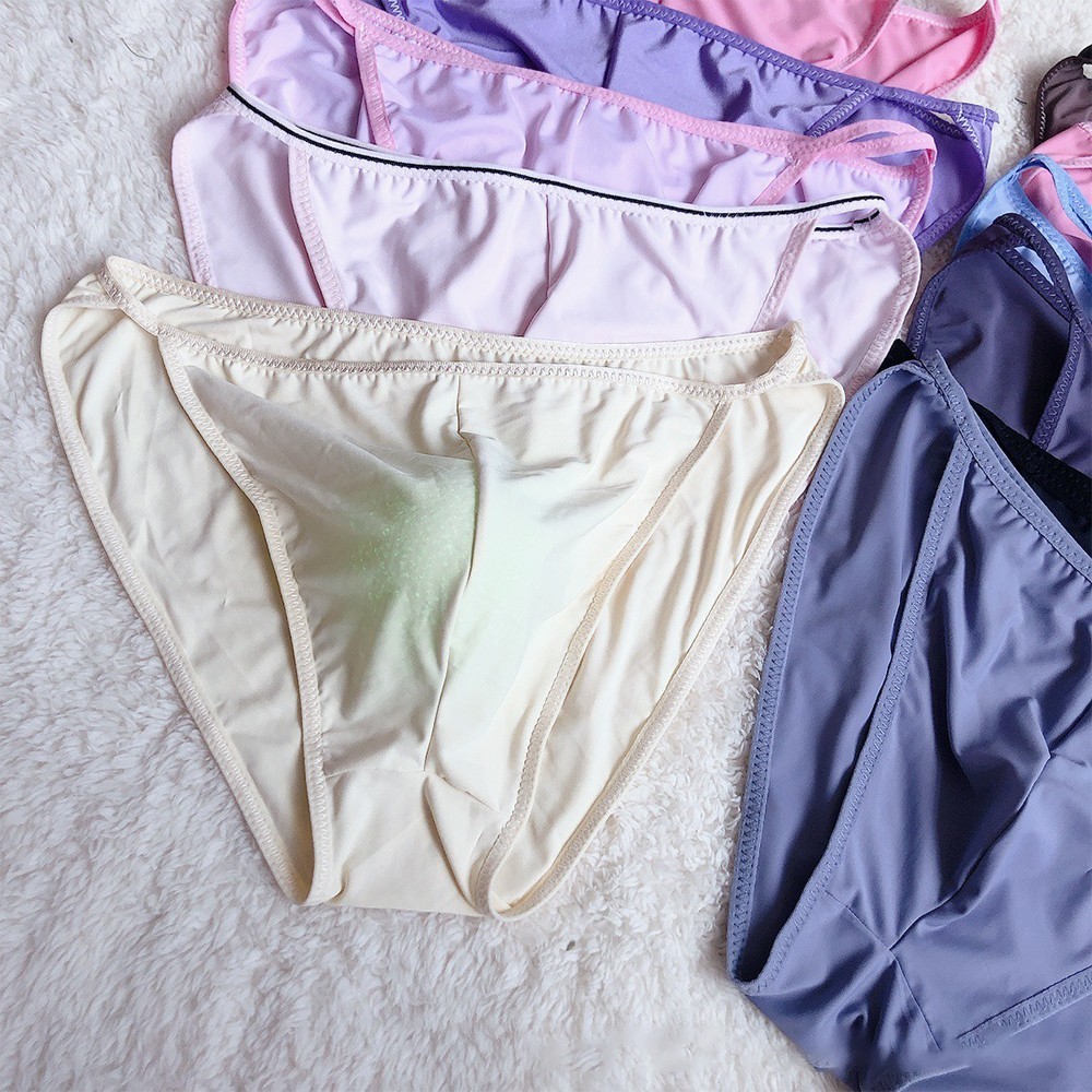 Bikini Underpant Breathable Ice Silk Machine Washable Men Sheer Stretch