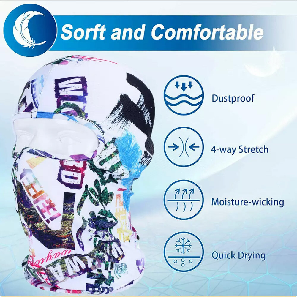 Tactical Outdoor Balaclava Full Face Mask Sun UV Protection Hood for Men Women