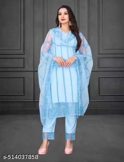 Readymad Rayon Kurta/kurti and Pant Set for Women’s Party Festive Outfit Gift