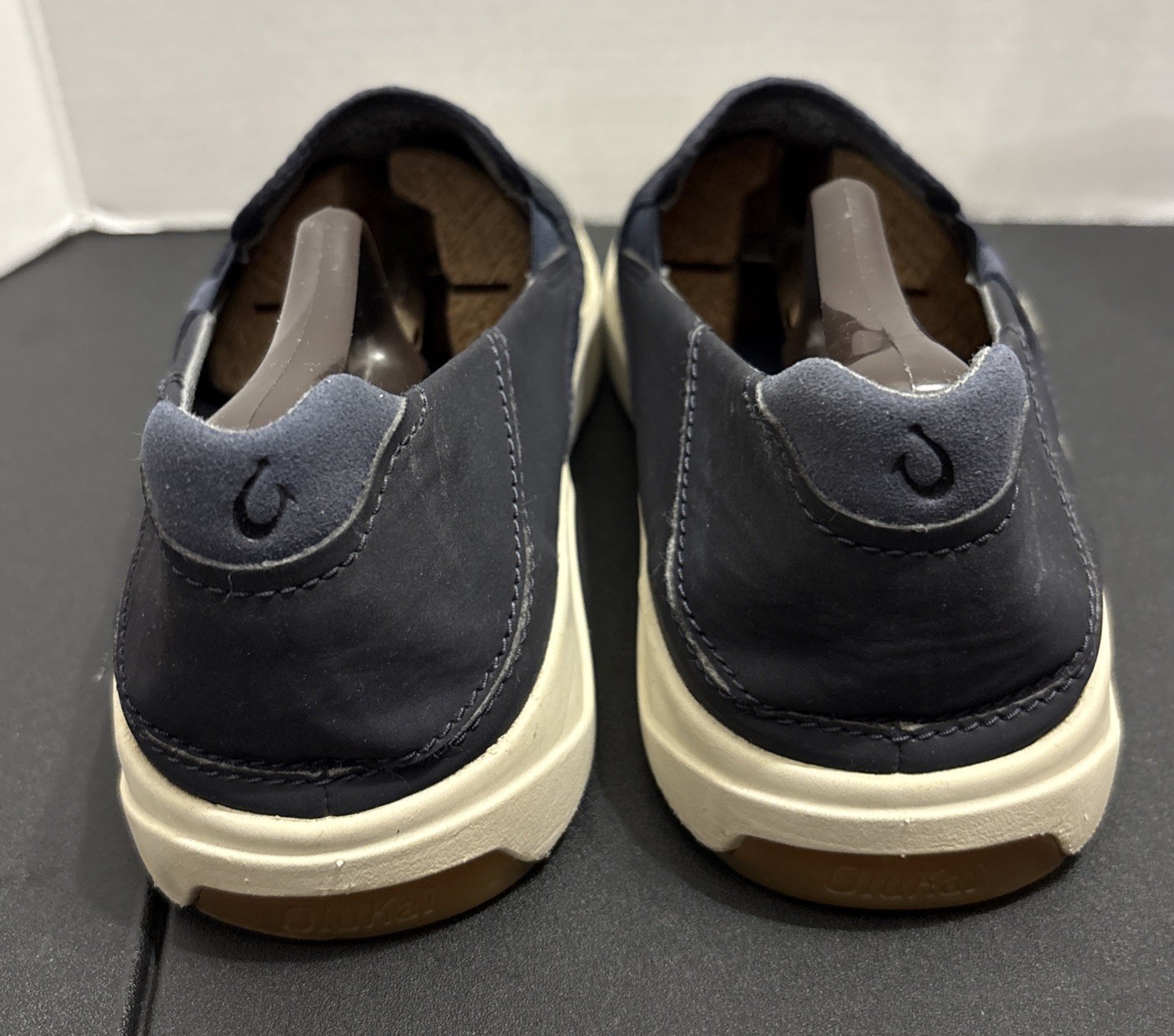 OLUKAI Lae’ahi Mens 9.5 Navy Blue Slip- On Casual Mesh Sneaker Shoe