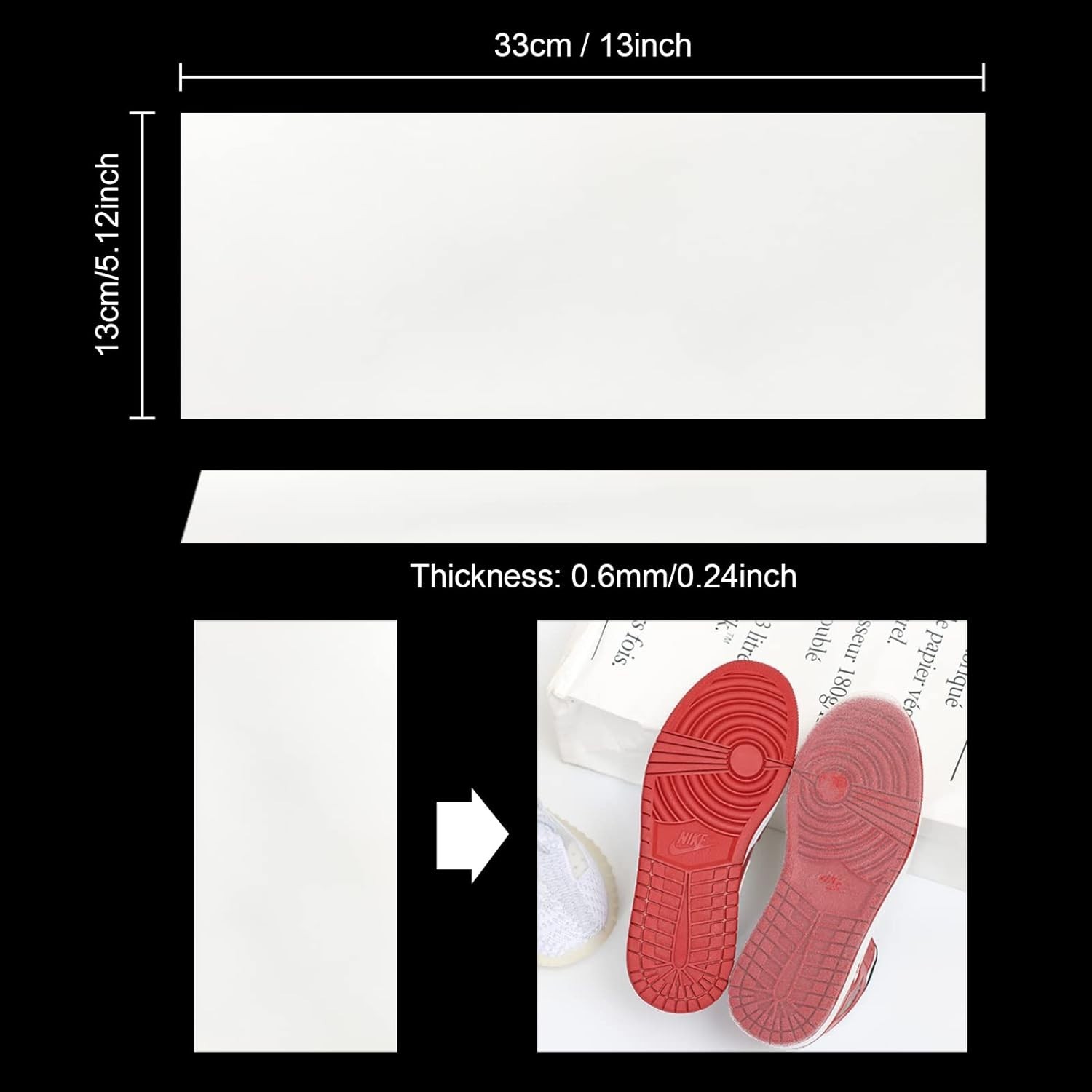 Durable Anti-Slip Shoe Sole Protectors – Clear PEVA Covers for Sneakers & Heels