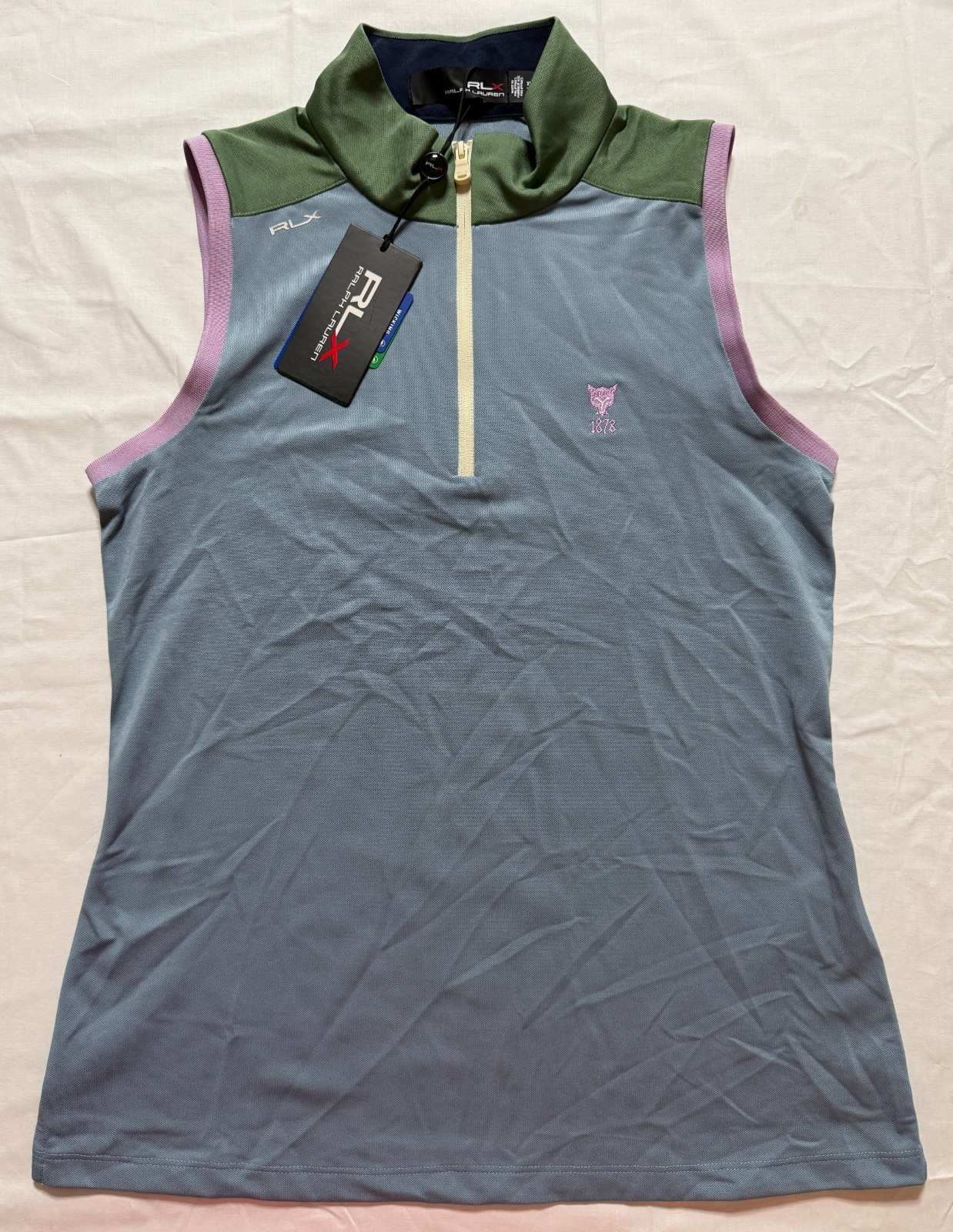 NWT WOMEN’S RLX RALPH LAUREN SL SHIRT – SIZE: X-SMALL – BLUE / GREEN MULT (A4.8)