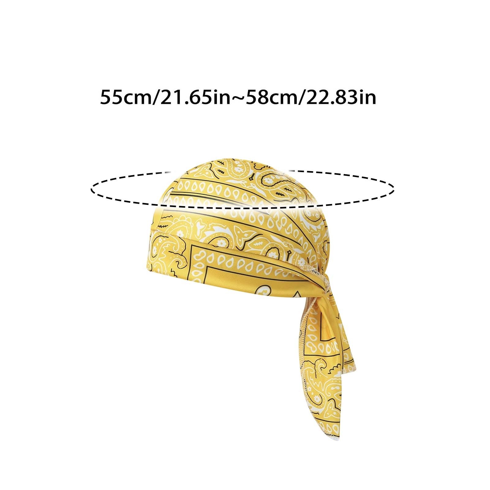 2PACK Red Durag Skull Cap Head Wrap Motorcycle Du Do Dew Paisley Bandana Doo Rag