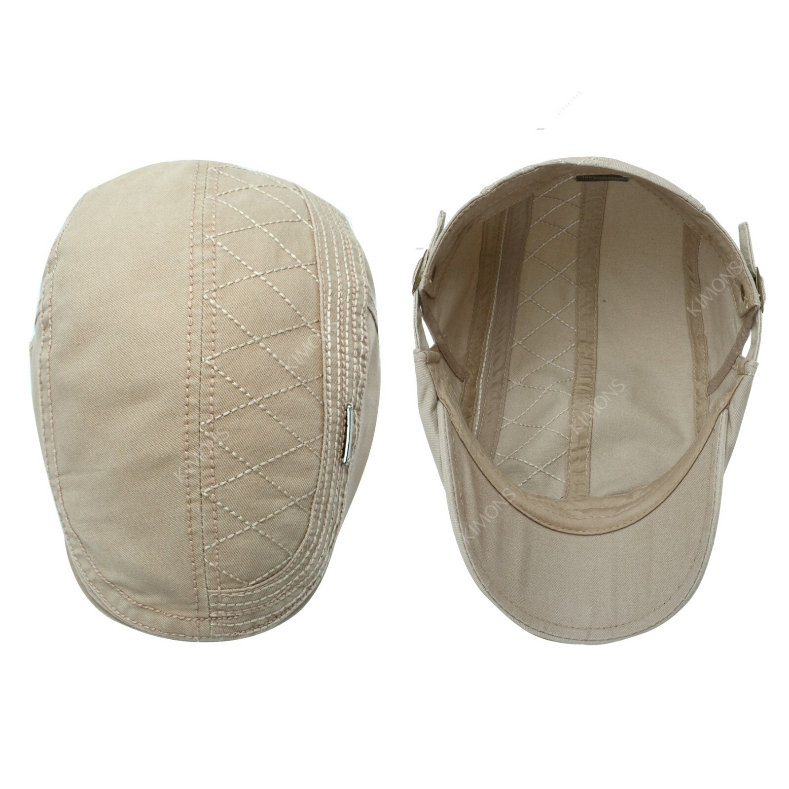Washed Cotton Gatsby Cap Mens Ivy Hat Golf Driving Summer Flat Cabbie Newsboy