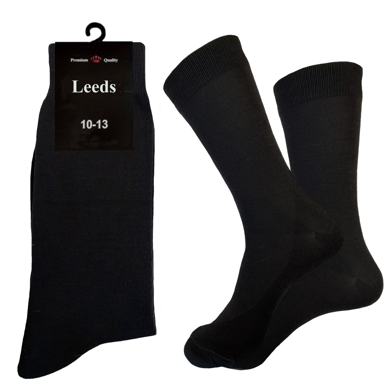 6 Pair SOLID COLORS NATURAL COTTON Multicolor Men’s COTTON Dress Socks 10-13