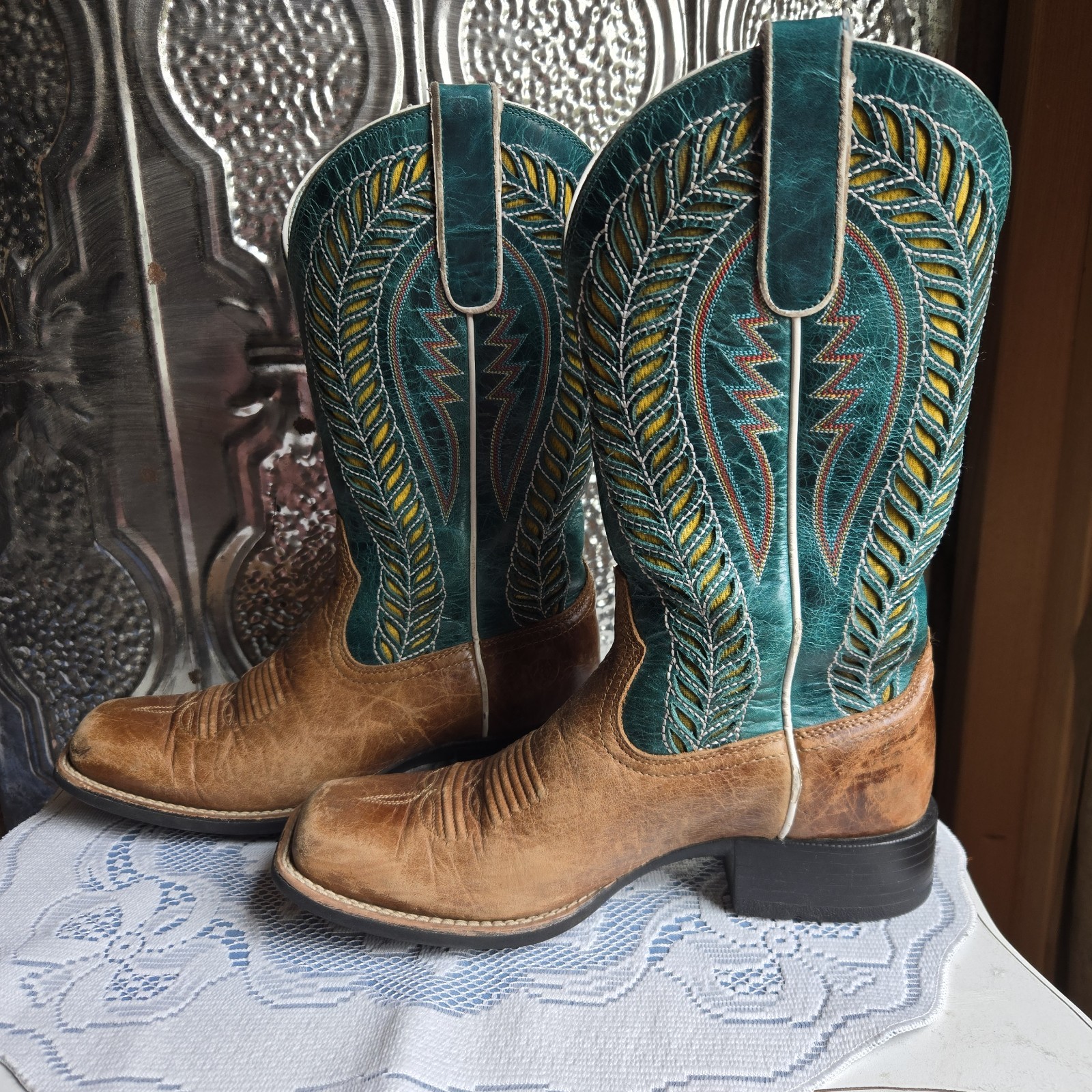 Ariat Women’s Quickdraw VentTEK Western Boots Green Size 6.5 B