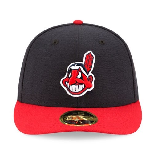 New Era Cleveland Indians Fitted Hat MLB Authentic Home 2 Tone Low Profile Cap