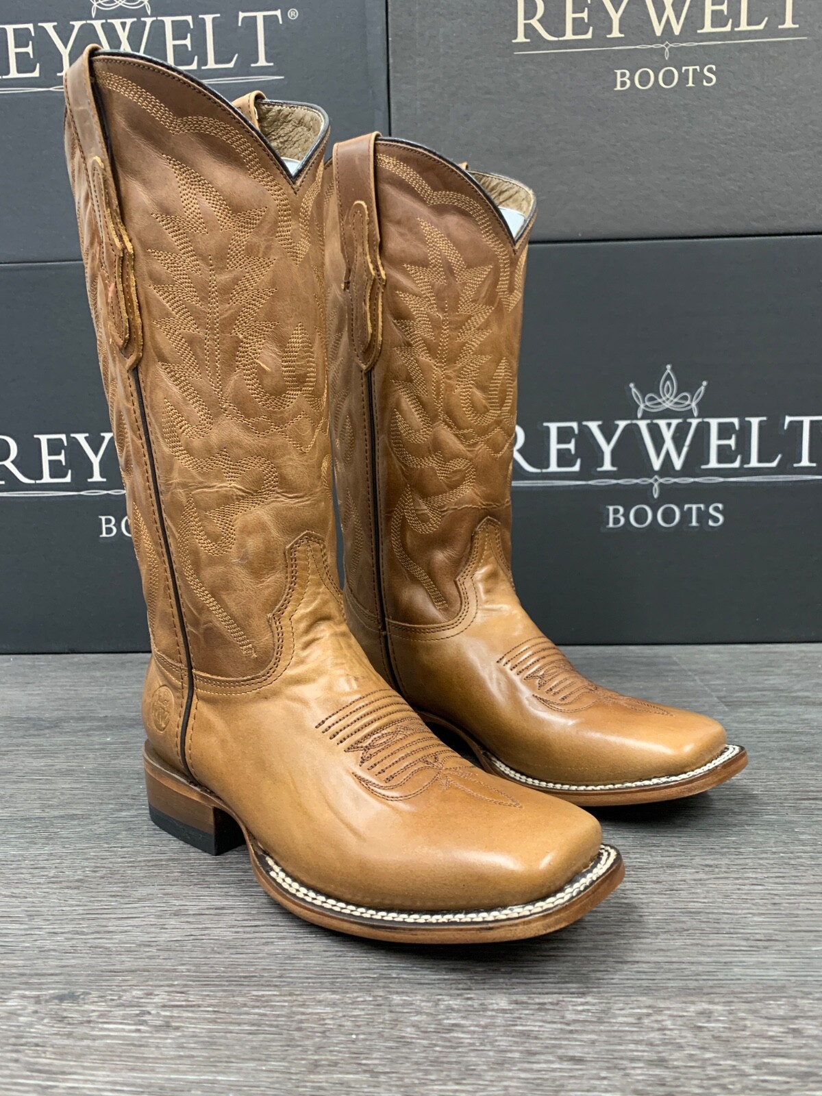 WOMEN’S COWGIRL WESTERN SQUARED TOE BOOTS SMOOTH LEATHER 072 JAYLIN ARENA