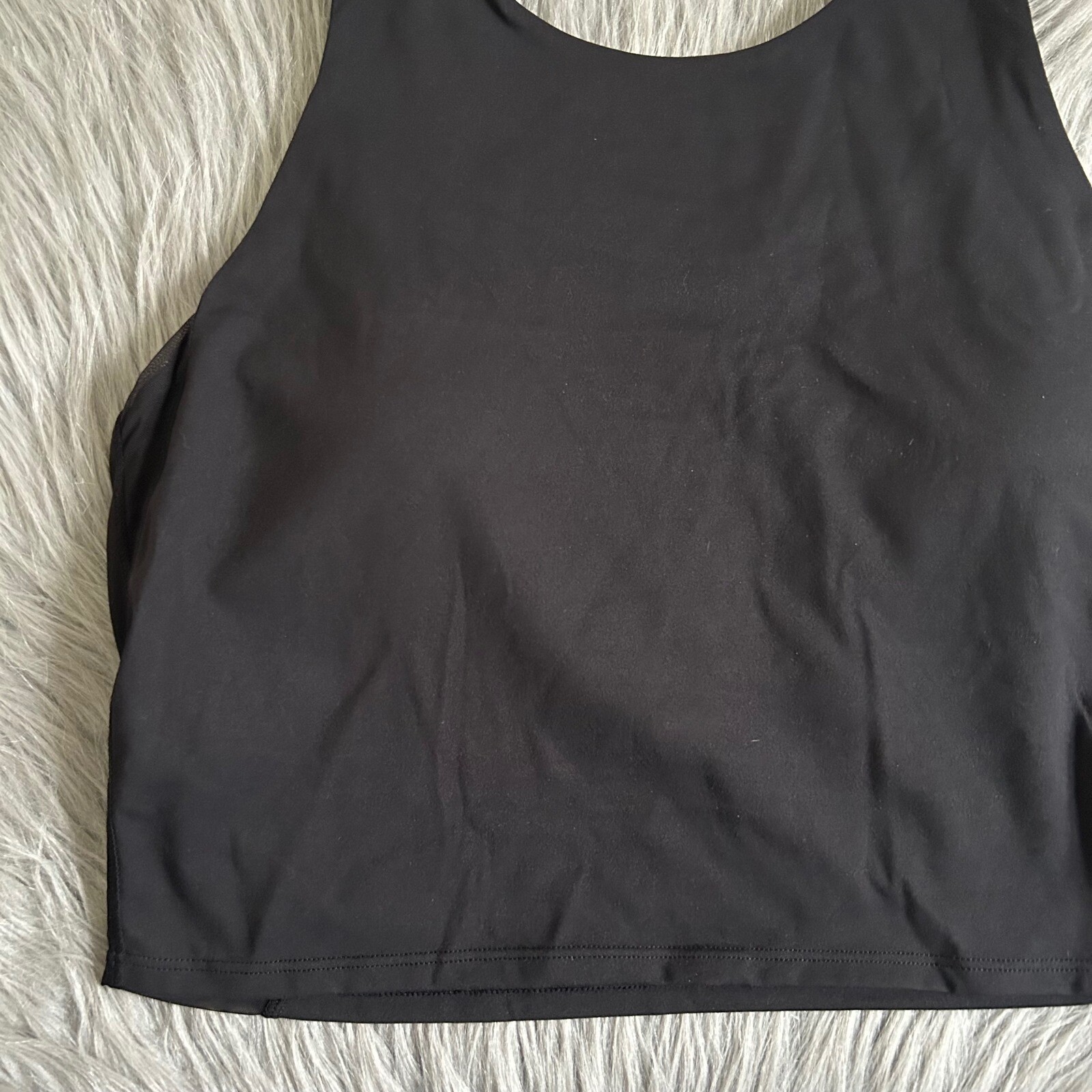 Avia Wireless Crop Sports Bra Womens Size Large (A-C) Black Moisture Wicking