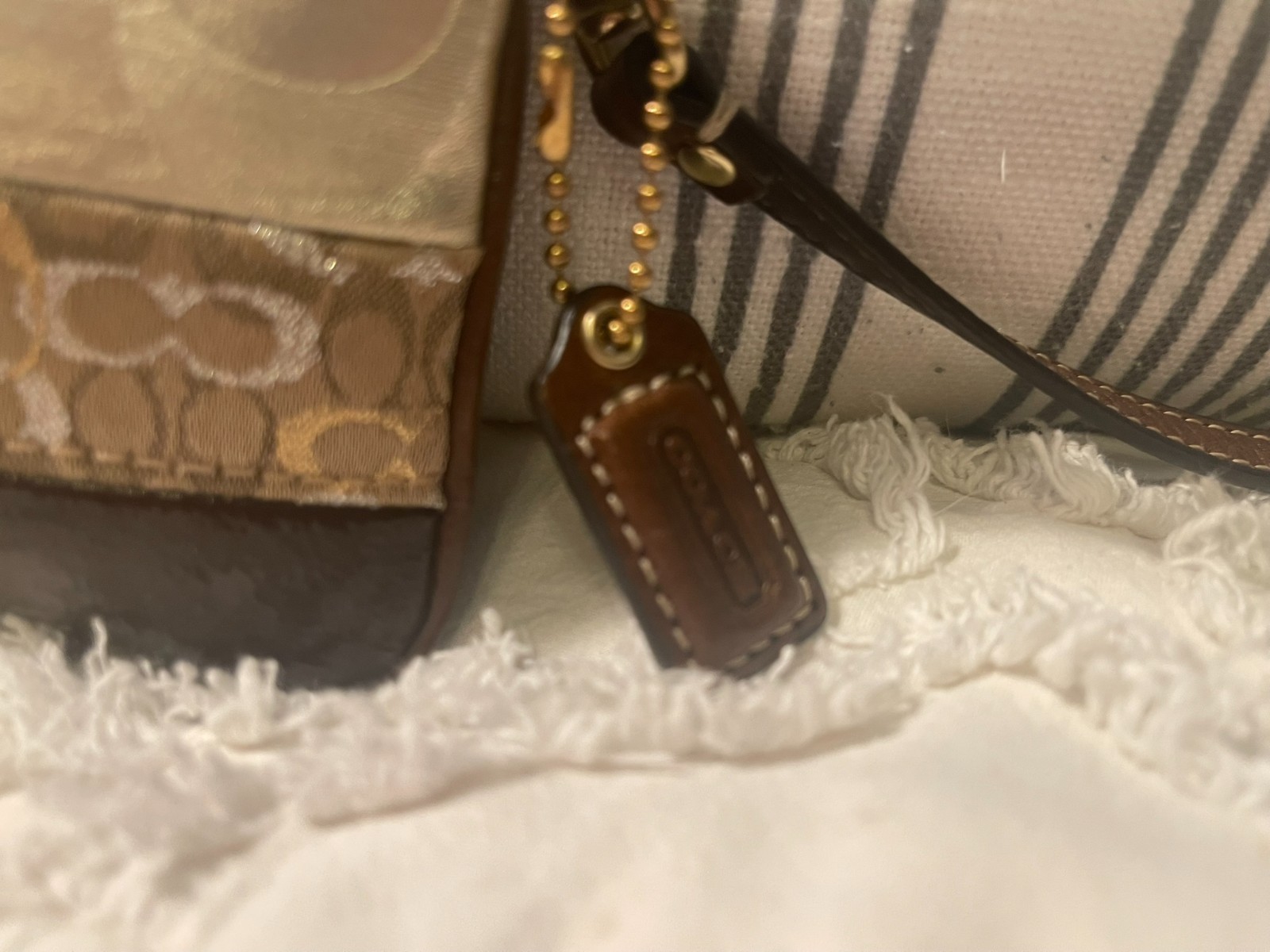 Coach Patchwork Swingpack Crossbody + Matching Wristlet Y2K Mixed Media Leopard