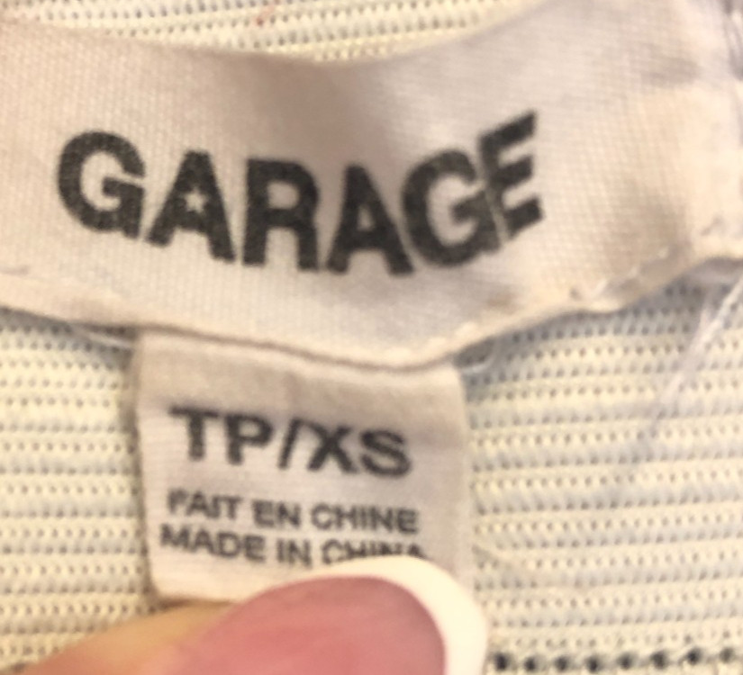 Garage Womens XS Black White Warped Checker Bell Bottom Flare Pants Disco 70s