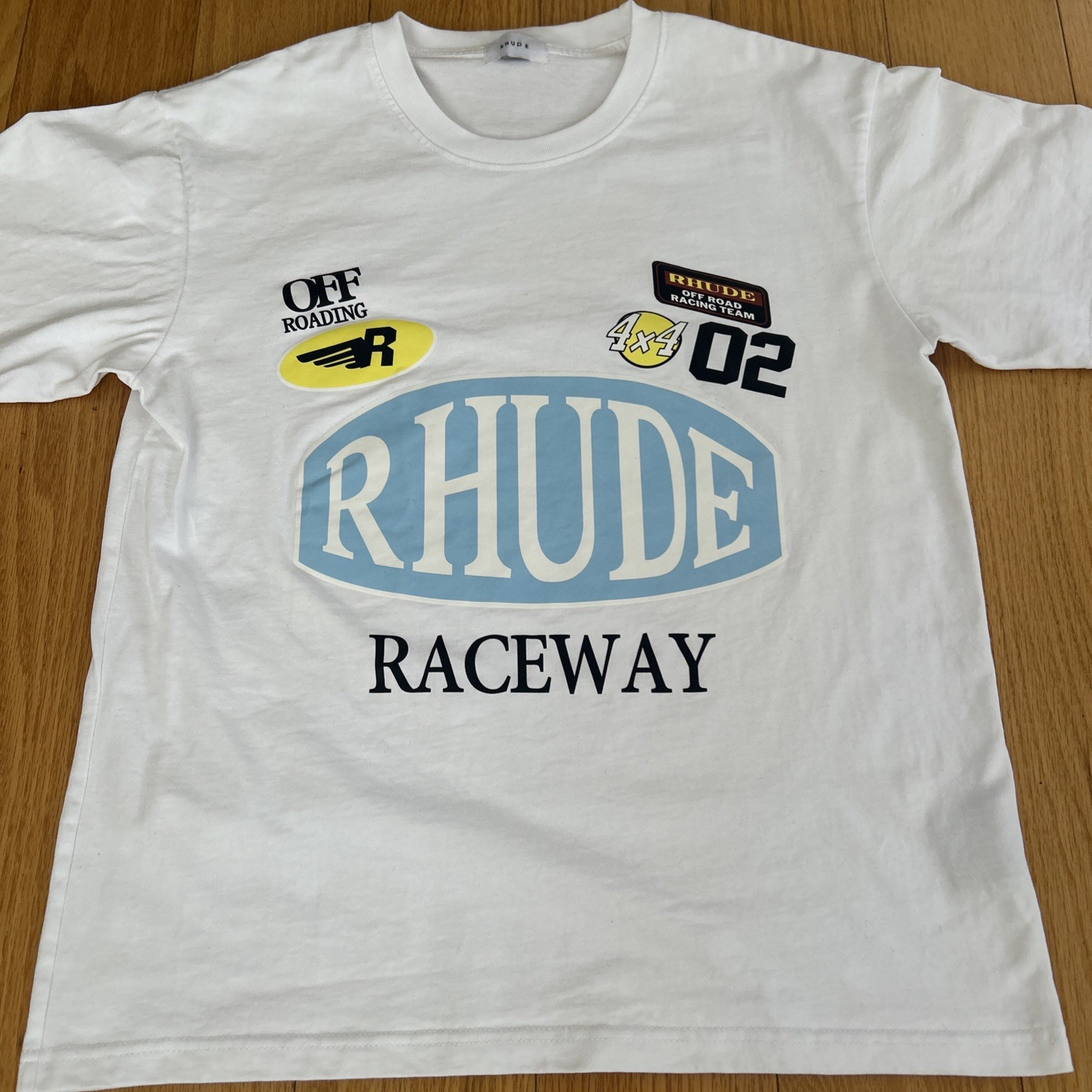 RHUDE Raceway T-Shirt Size Small Oversized Off Road Racing Team 4×4