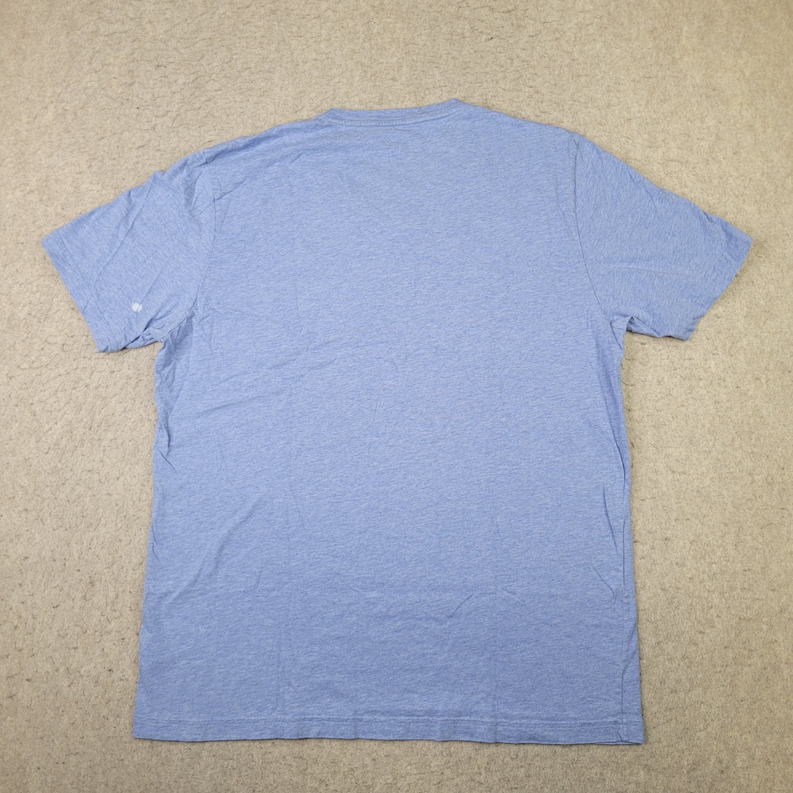 Psycho Bunny V Neck Shirt Mens L Size 8 Blue Heathered Pima Cotton Logo
