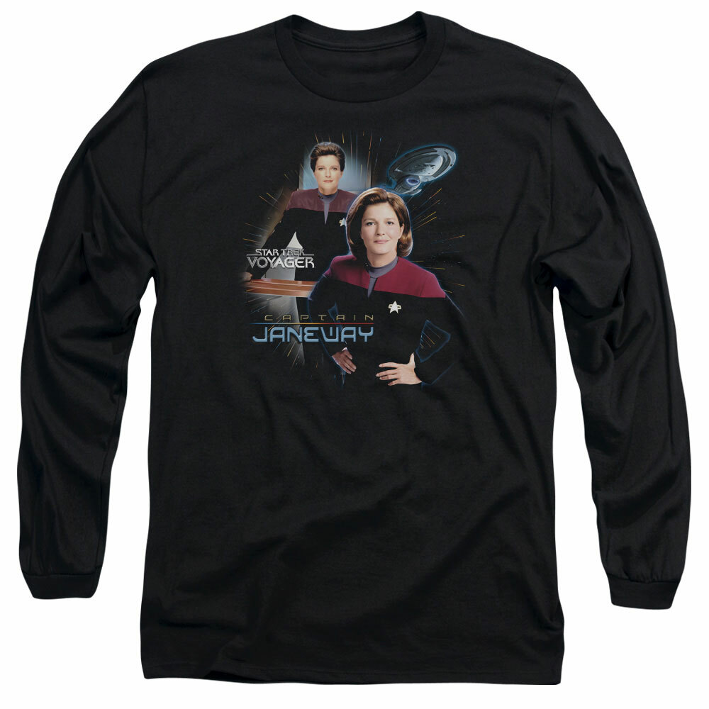 Star Trek Voyager Captain Janeway Men’s Licensed T-Shirt S-5XL USS Voyager Tee