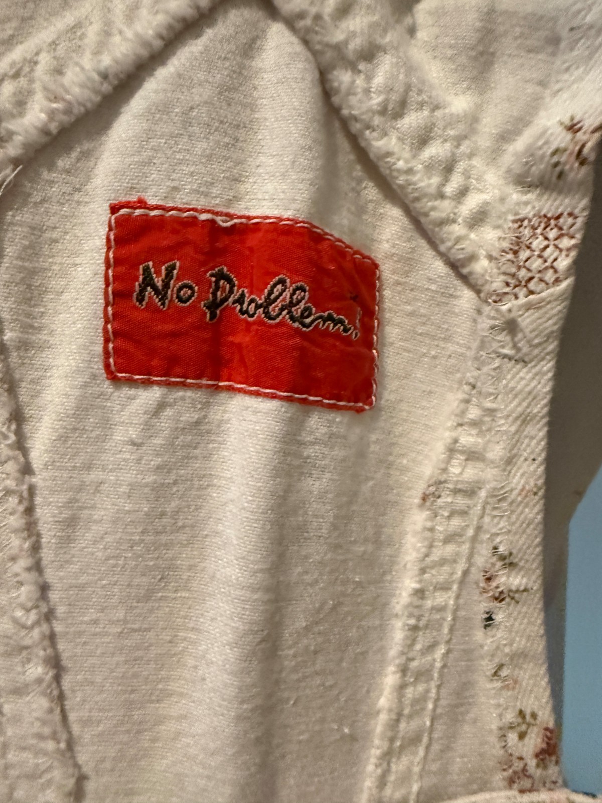NO PROBLEM Womens Vintage Shortalls Short Overalls Romper – Sz Medium