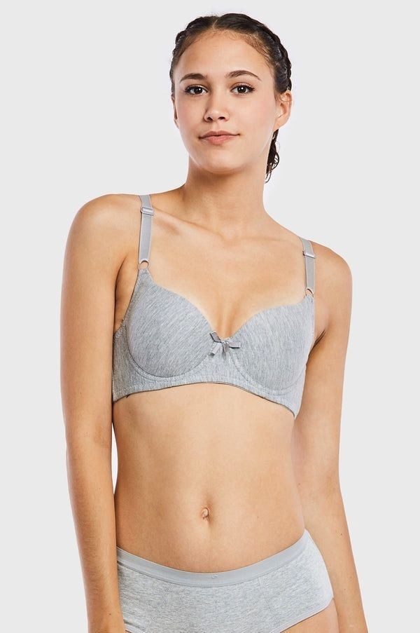 6 Pack Women Full Coverage Solid Comfort Cotton Underwire T-Shirt Bra A B C Cup