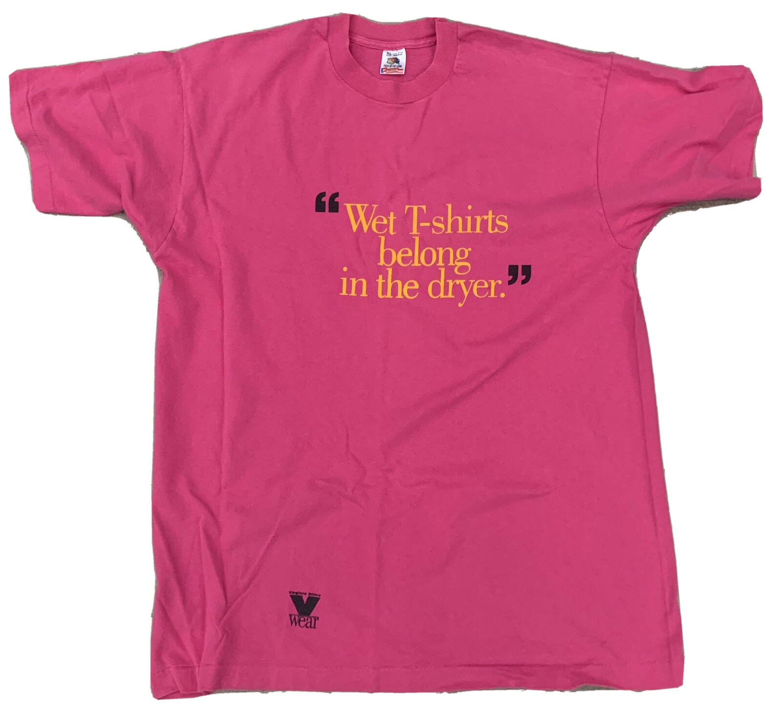 Vintage Wet T-shirts belong in the dryer. Virginia Slims V wear t shirt Size XL