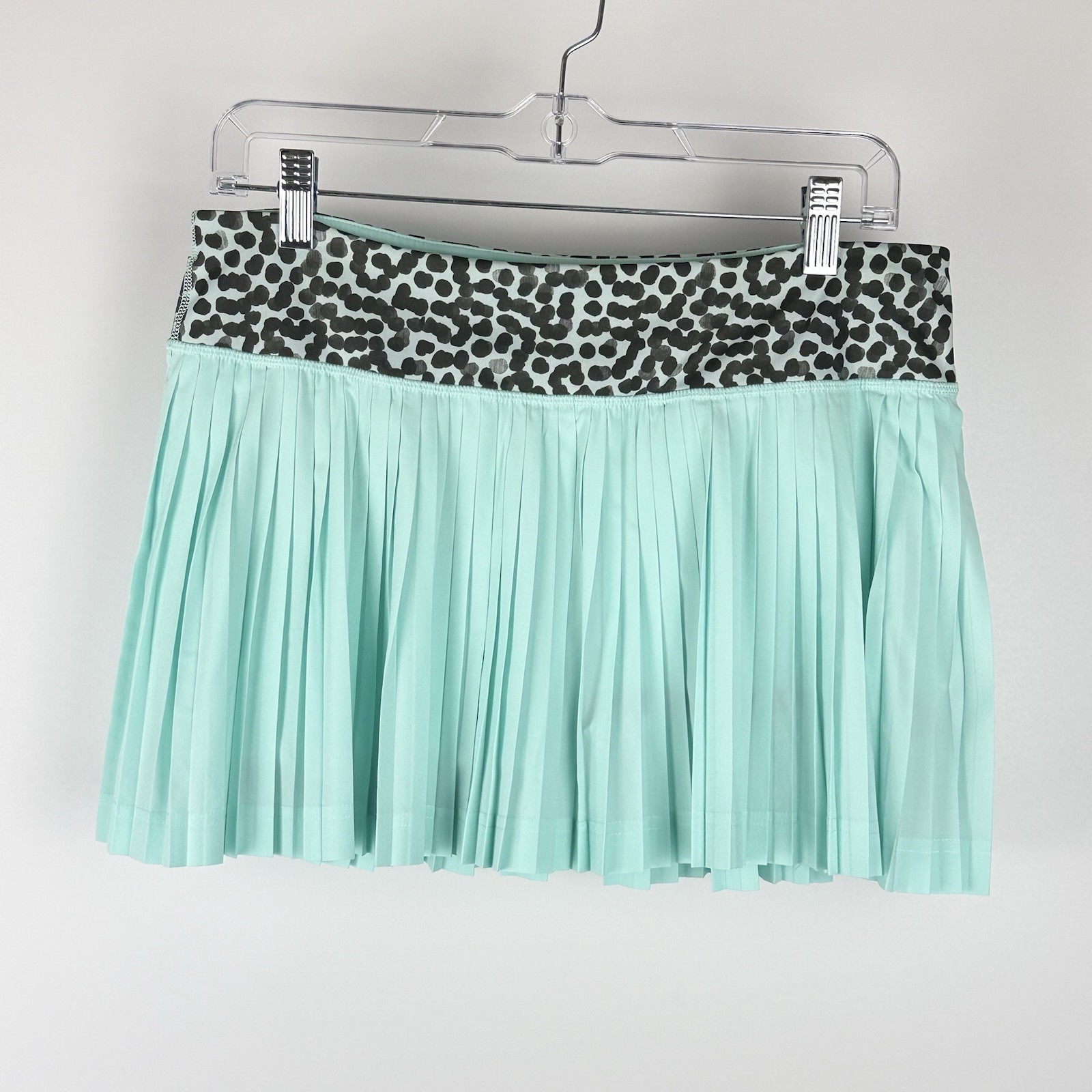 Lululemon Pleat to Street II Skirt 8 Tranquil Blue Ace Spot Leopard Tennis Skort