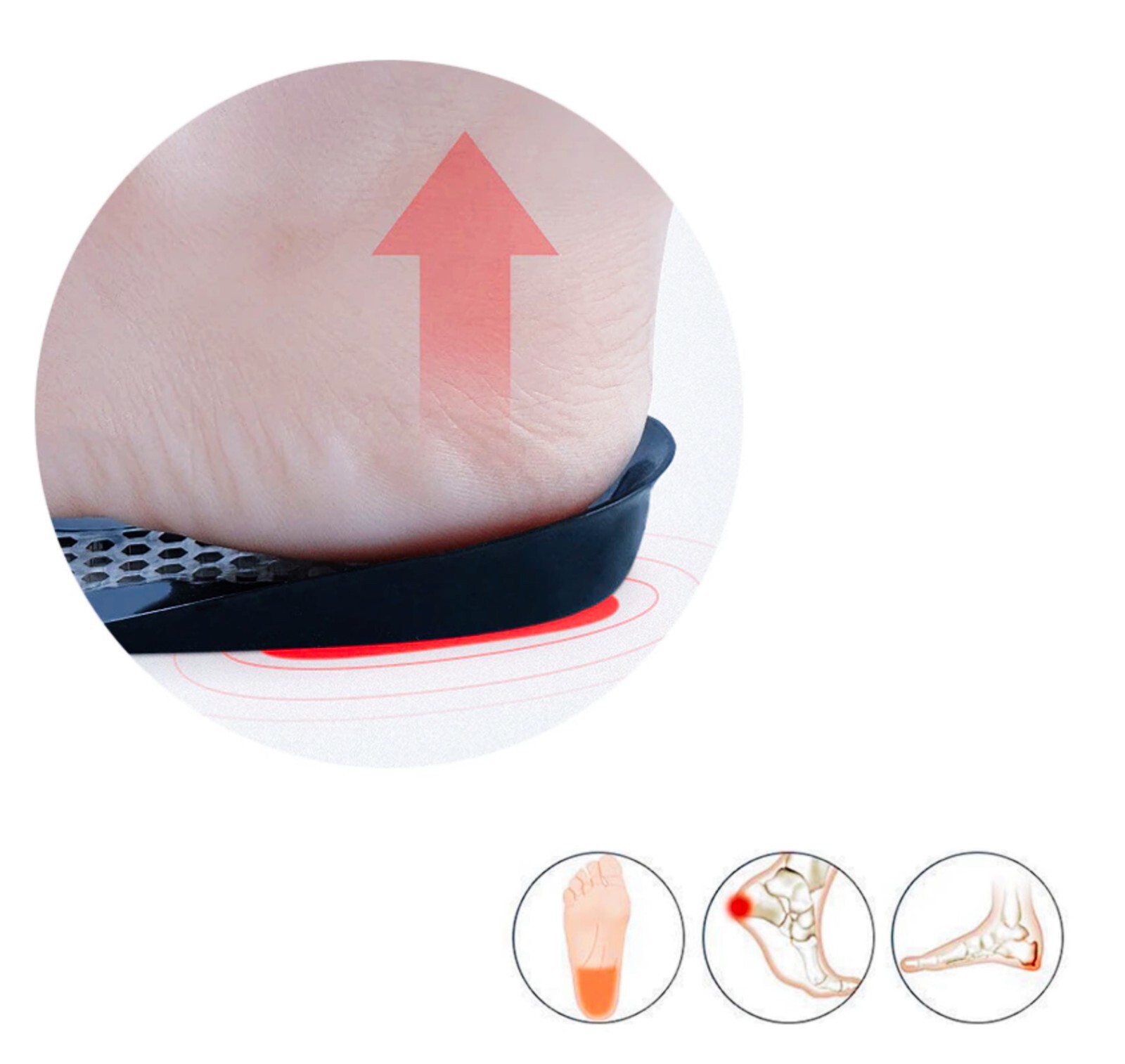 1 PAIR GEL PADS HEEL PROTECTORS RELIEVE PLANTAR FASCIITIS PAIN ✅JVG-022⭐