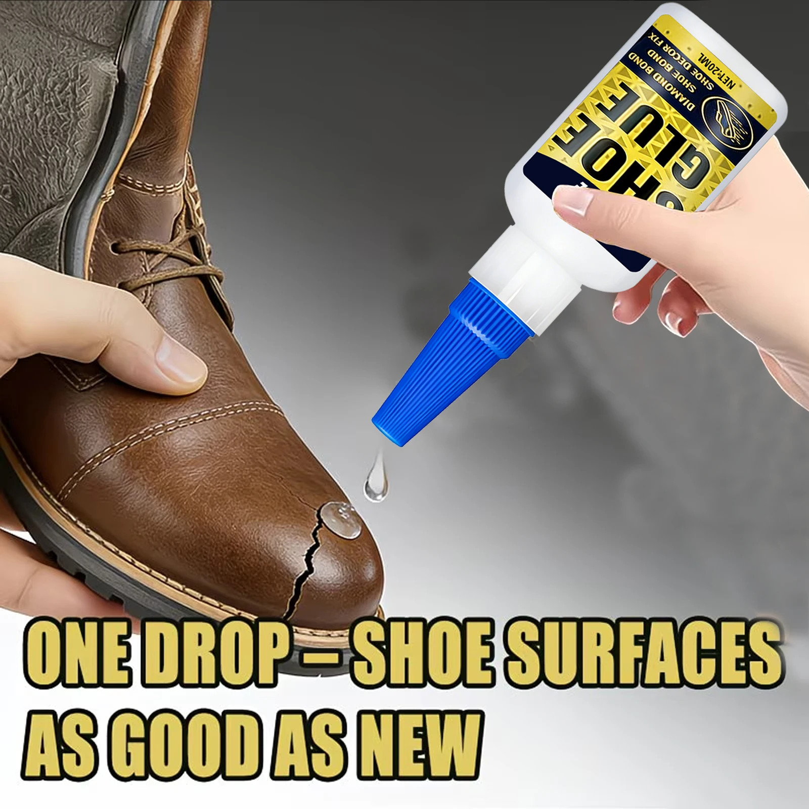 Super Strong Shoe Glue, Professional Quick Dry Footwear Repair Adhesive for Leat
