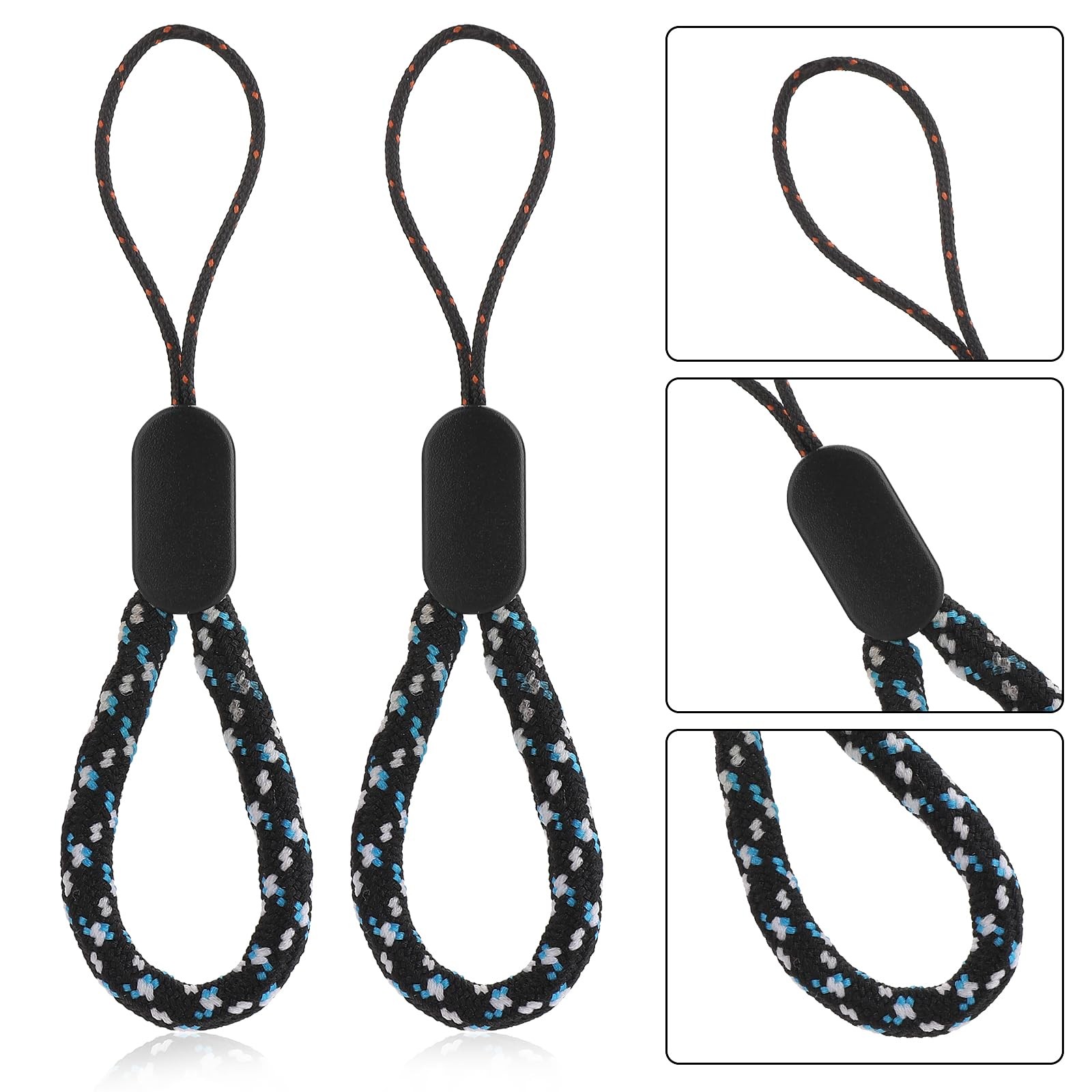 Finger Lanyard, 4.72inch Adjustable Wrist Neck Lanyards Nylon Finger Strap Po…