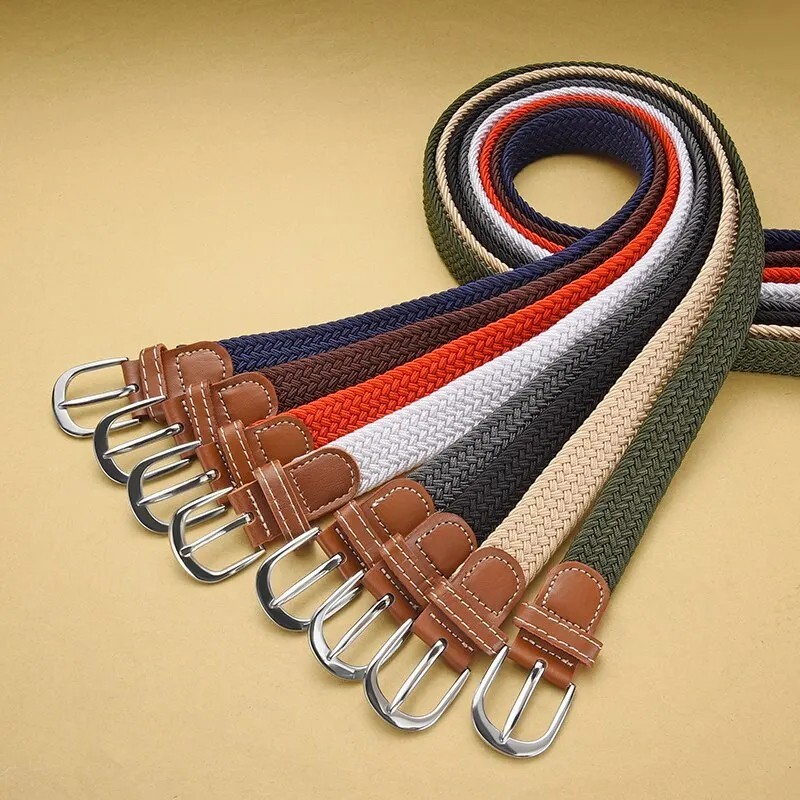 Elastic Fabric Braided Belt,Enduring Stretch Woven Belt for Unisex Men/Women/Jun