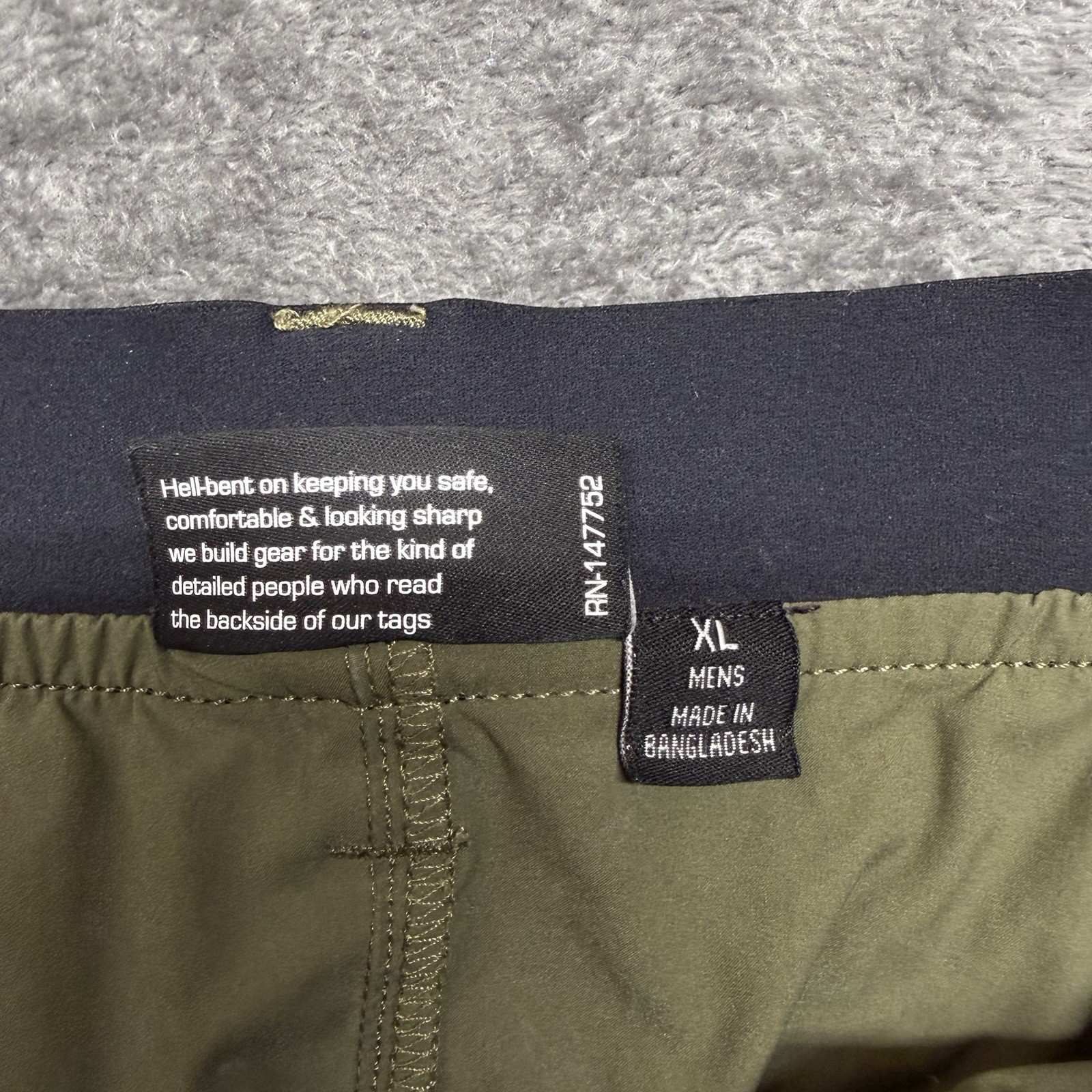 Truewerk Cloud Pants Men XL Green Workwear Utility Outdoor Performance