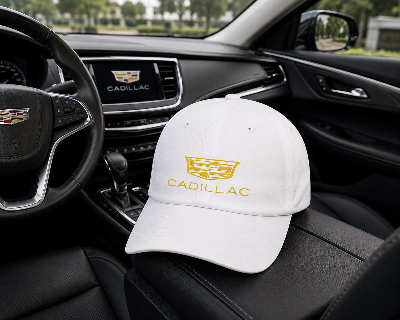 Cadillac Embroidered Baseball Hat Adjustable Outdoor Sports Cap
