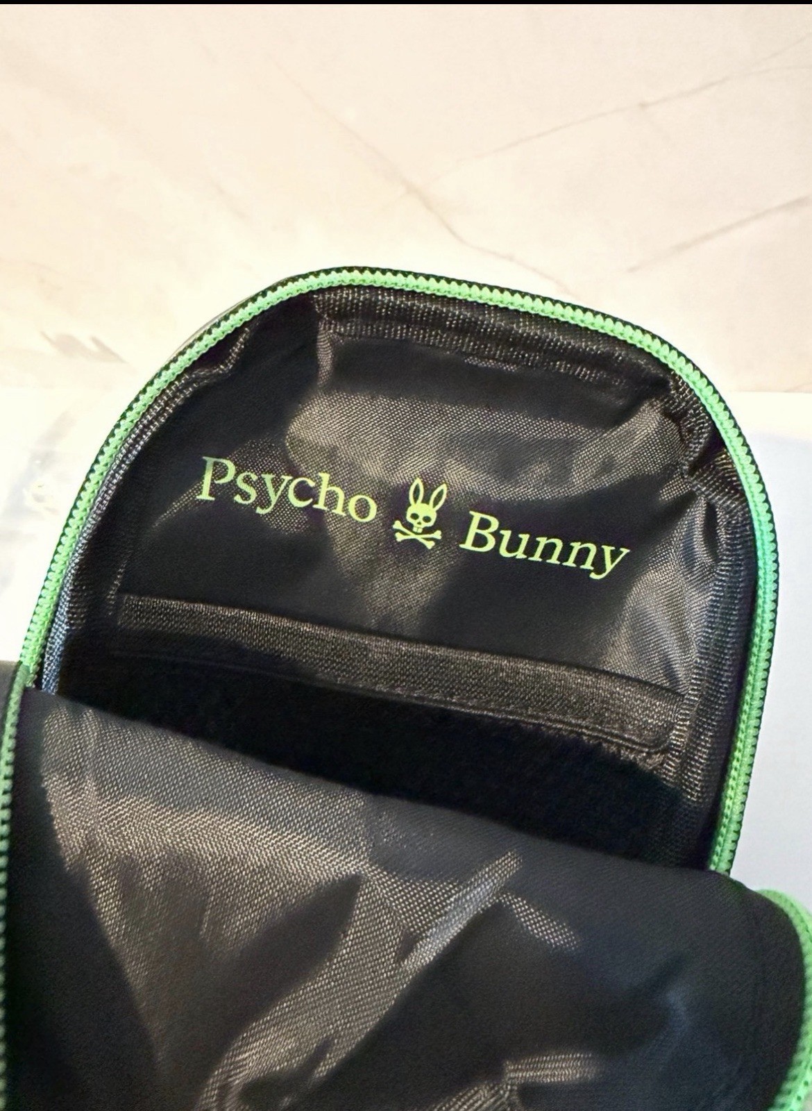 Psycho Bunny – Unisex Rubberized Crossbody BLACK