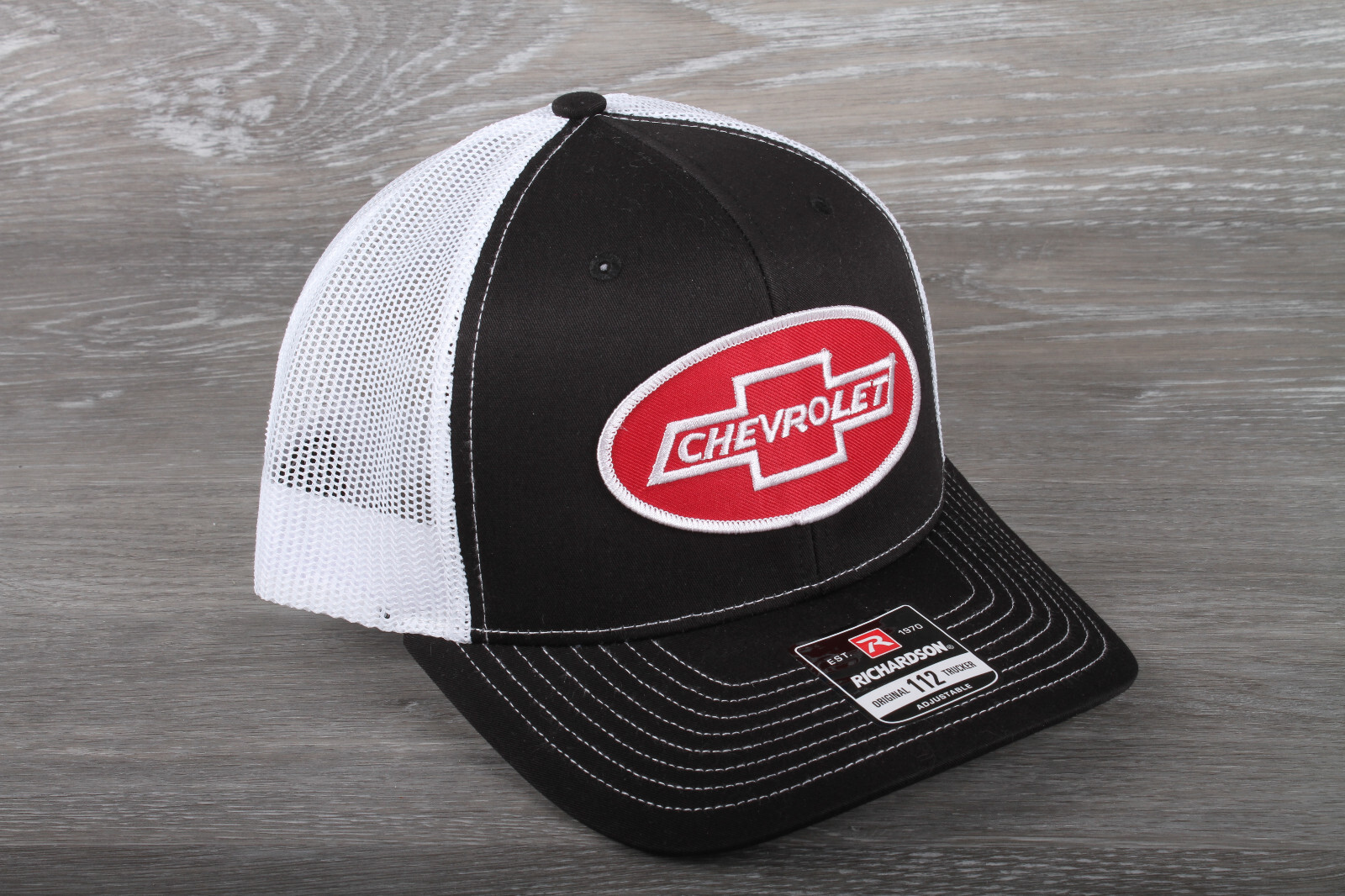 Vintage Chevrolet Patch on a Richardson 112 Trucker Snapback Hat