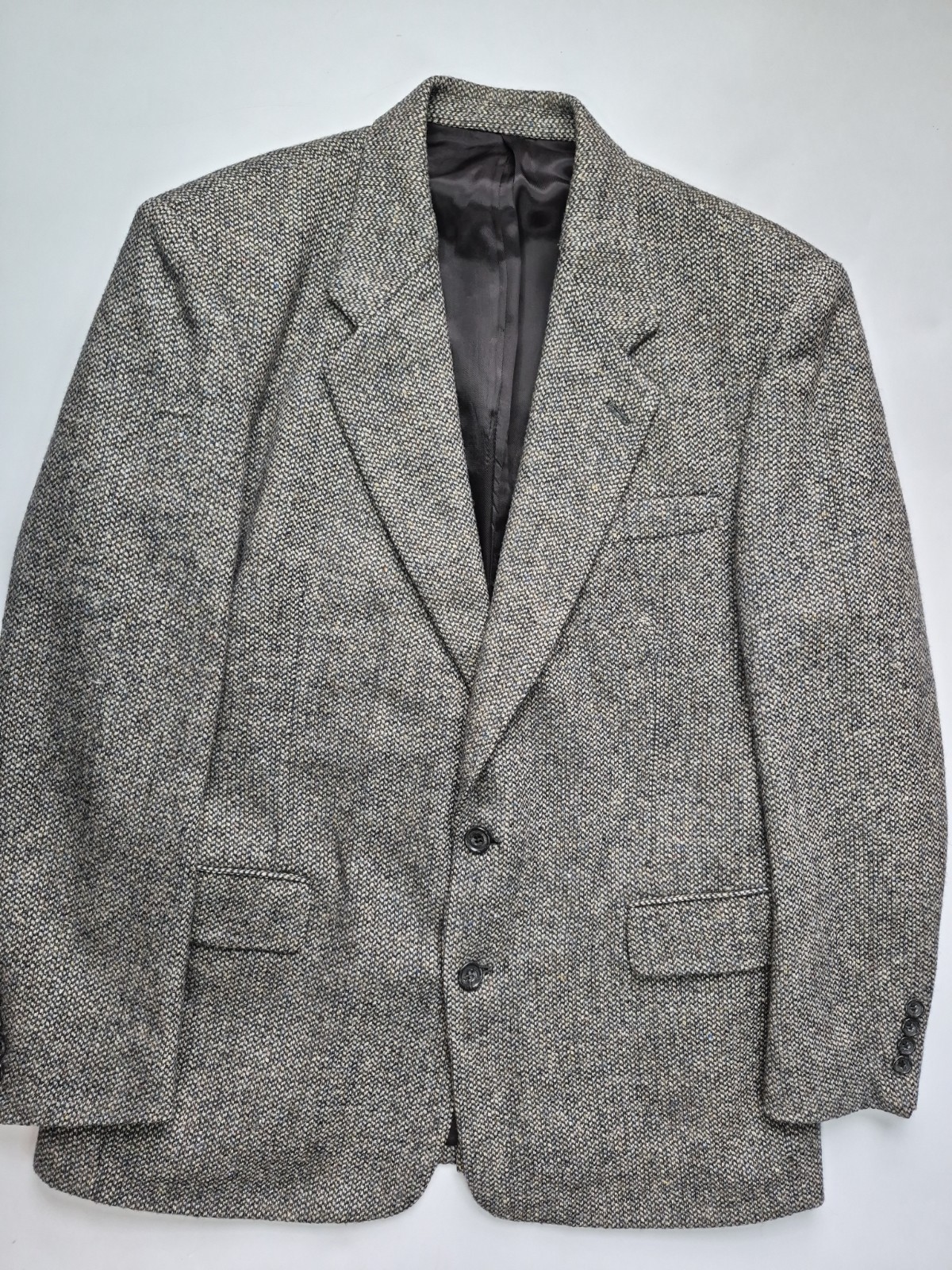 🇺🇸 Vtg Executive Collection Mens Sports Coat 43R Gray 2 Button Tweed