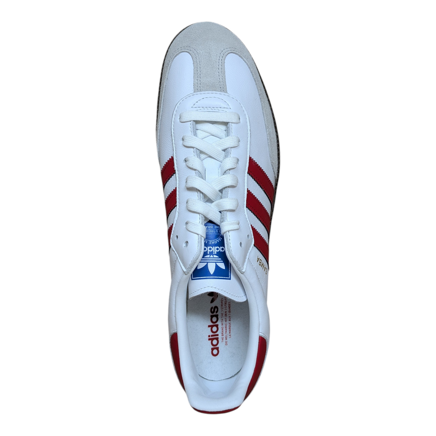 Adidas Originals Men’s Samba OG Athletic Shoes – White/Red – US Sizes – IG1025