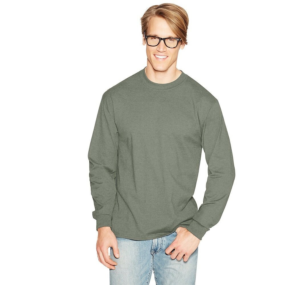 Hanes 5187 Men’s Long Sleeve Beefy-T T-Shirts NEW!!