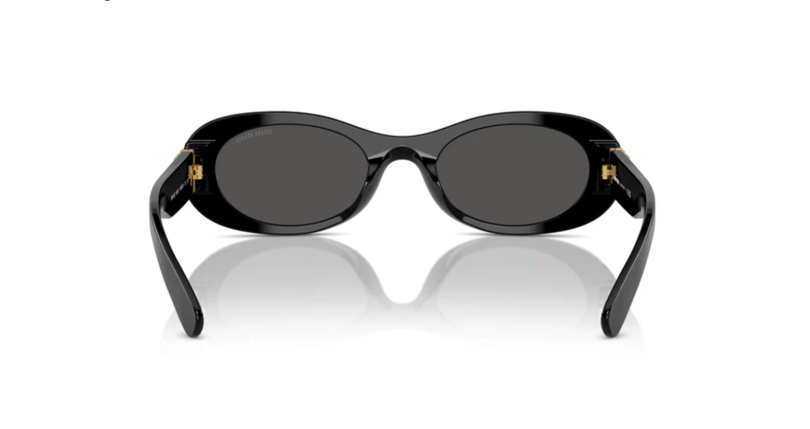Miu Miu MU06ZS 1AB5S0 Oval Sunglasses in Black /Gray Lens 100% UV