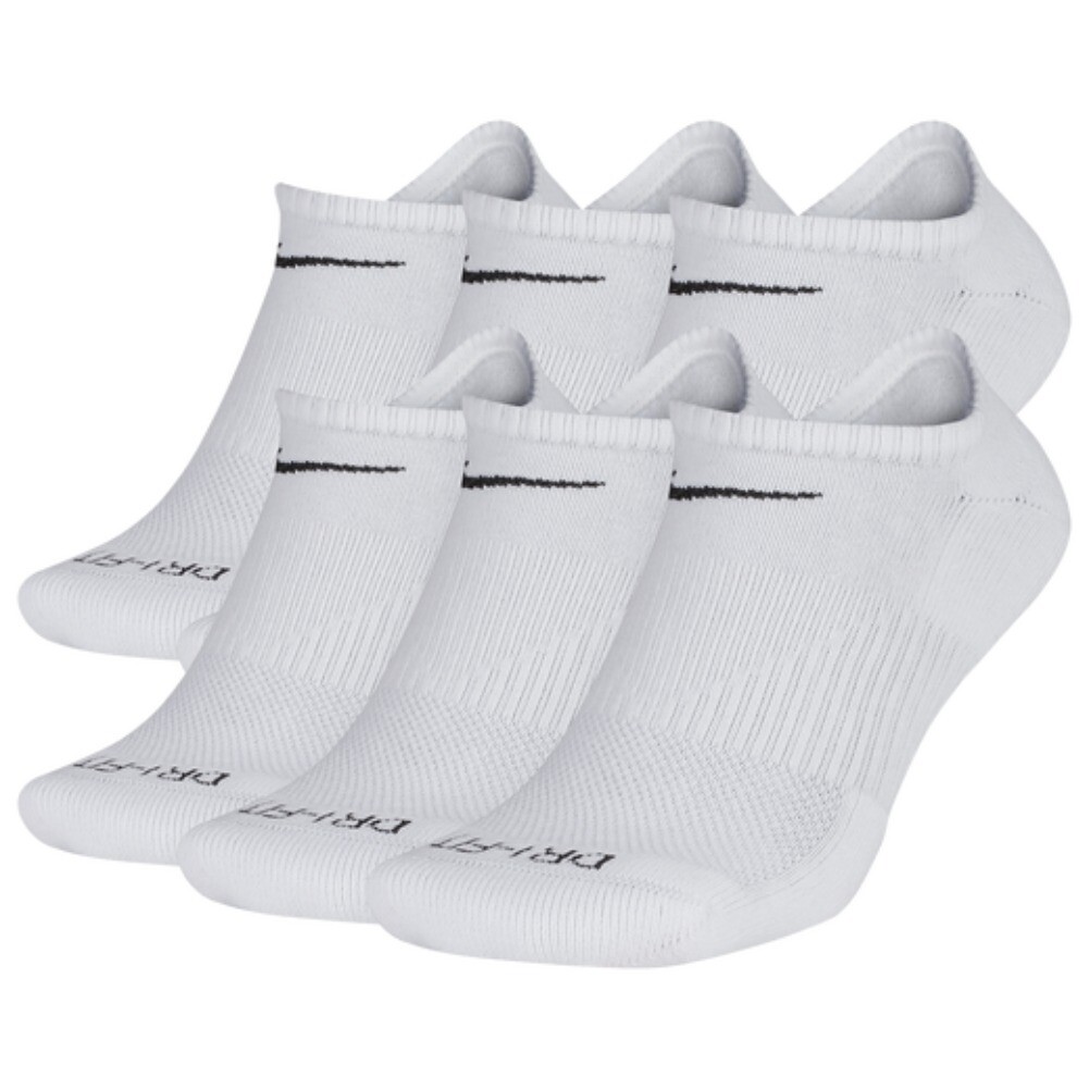 Nike Men’s Socks Everyday Plus Cushioned Athletic Training Dri-Fit No-Show Socks