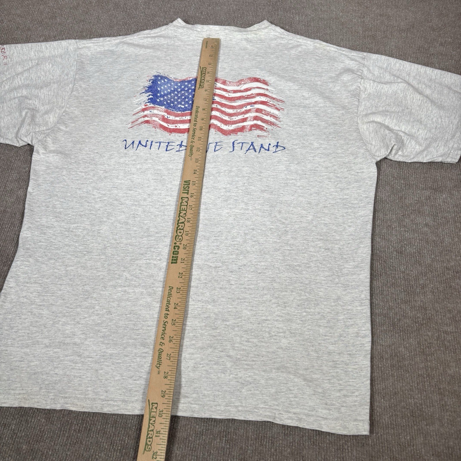 Vintage World Trade Center Disaster Relief T Shirt Mens 2XL Gray 911 Made In USA