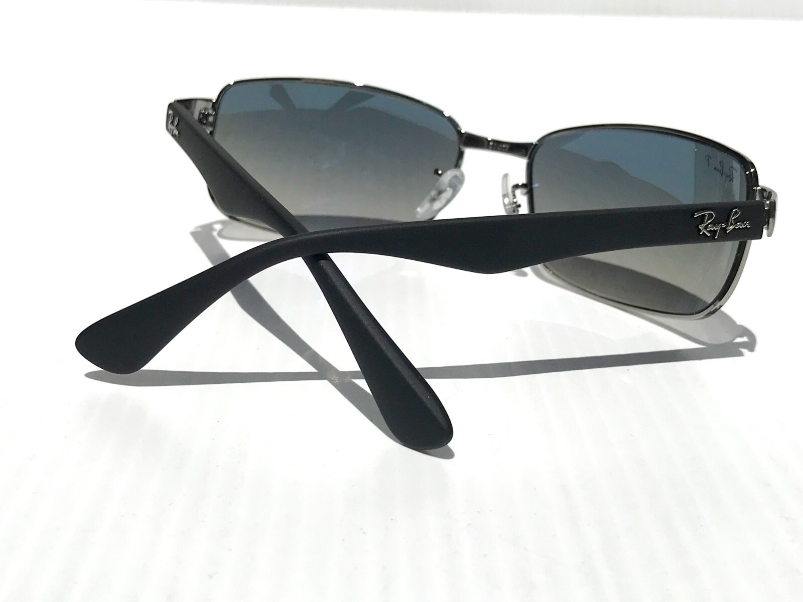 NEW* Ray Ban Gunmetal & Black w POLARIZED Grey Blue Lens Sunglass RB 3478 004