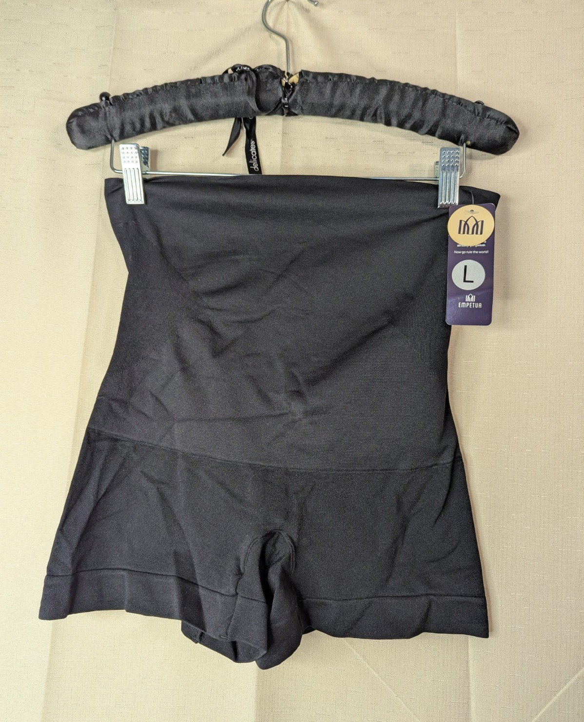 Empetua by Shapermint Women’s Size Large Black High Waisted Shaper Boyshort